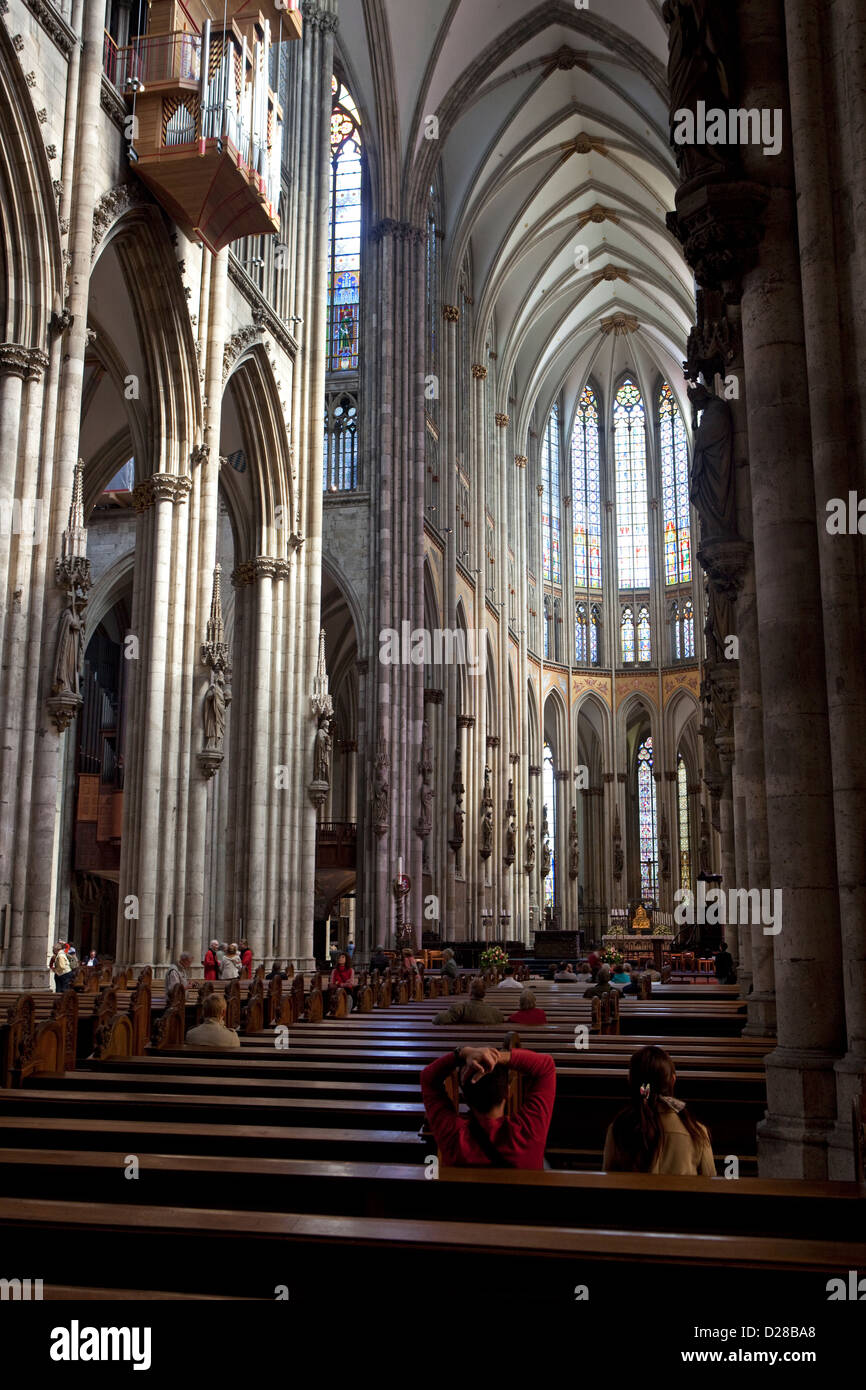 Cologne Germany Interior Of Cologne Cathedral Stock Photo