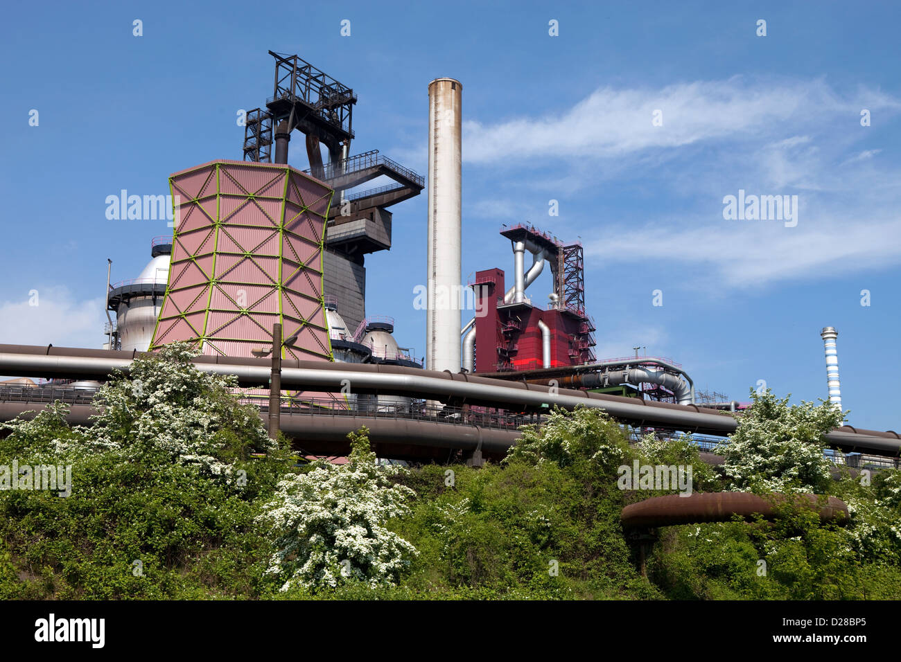 Duisburg, Germany, blast furnace 8 of ThyssenKrupp Steel AG Stock Photo