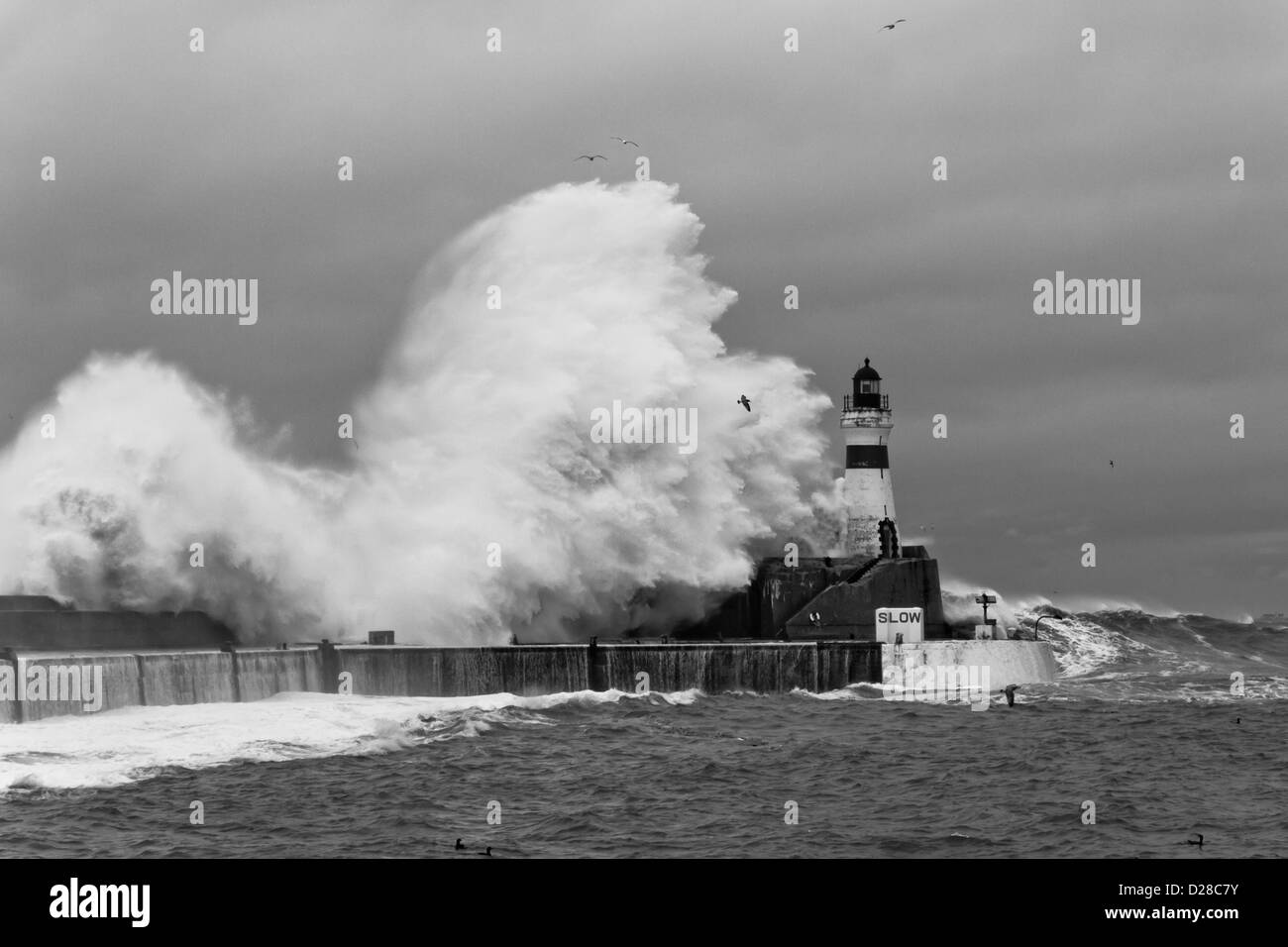 Storm Batters Fraserburgh Photo Stock Photo