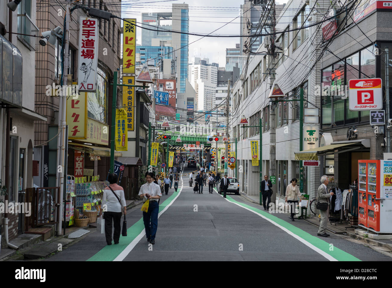 Shinjuku Street Scene, Tokyo Japan Stock Photo