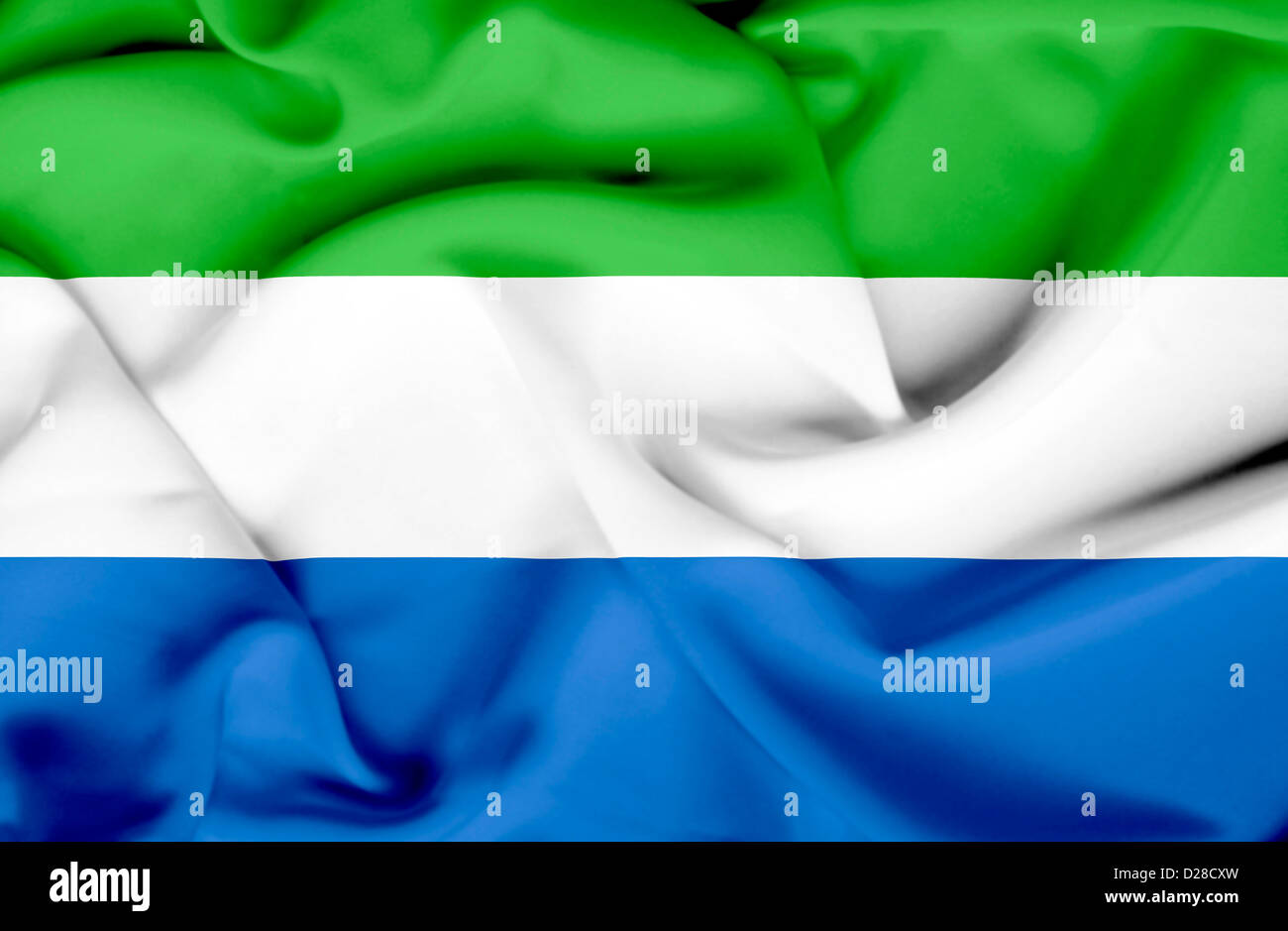 Sierra Leone waving flag Stock Photo - Alamy