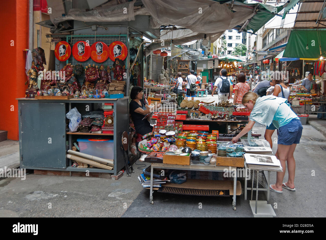 Cat Street Market, Hong Kong Stock Photo