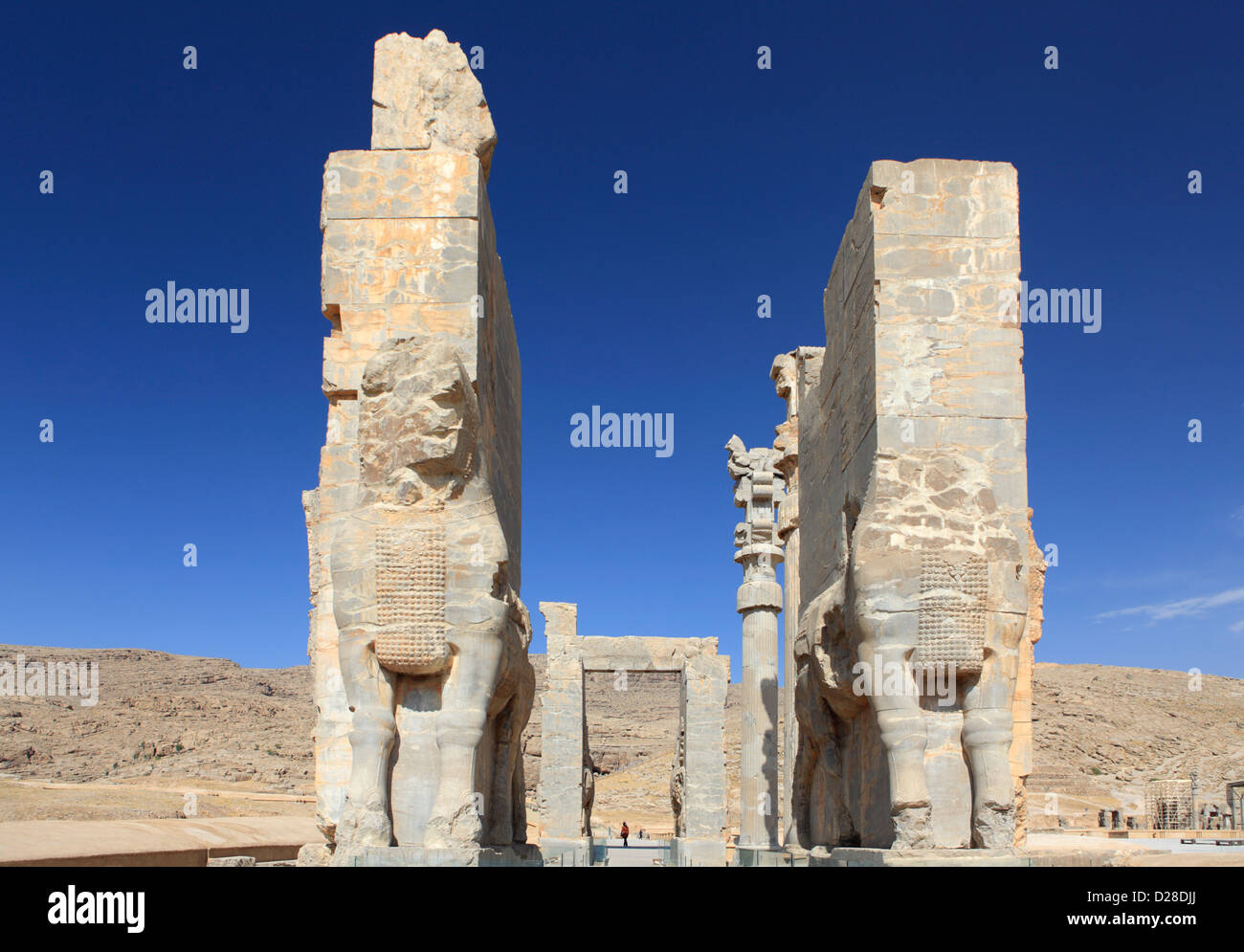 The Xerxes Gate, aka Gate of All Nations, Persepolis, Iran Stock Photo