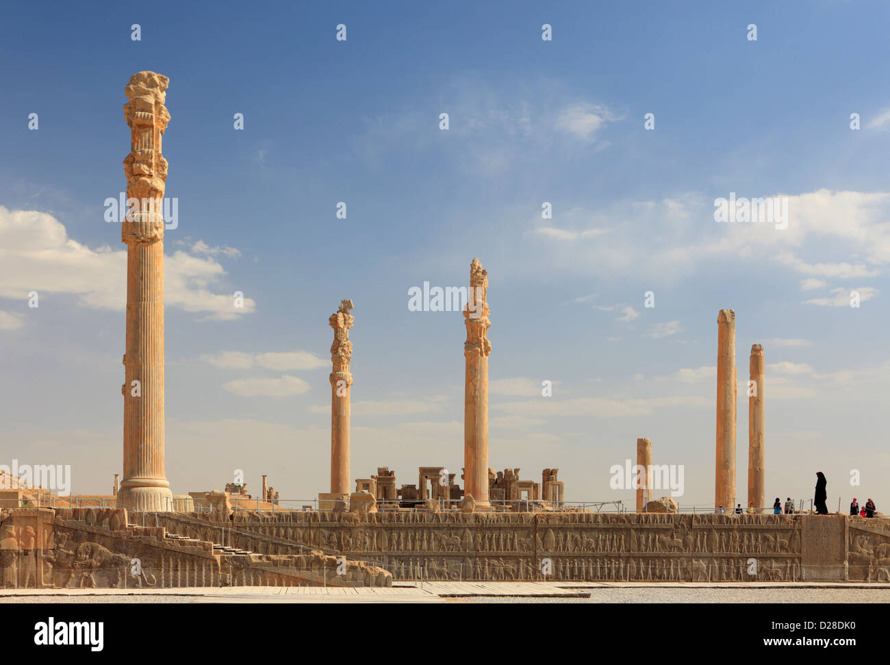 Remains of the Great Palace of Xerxes, Persepolis, Iran Stock Photo