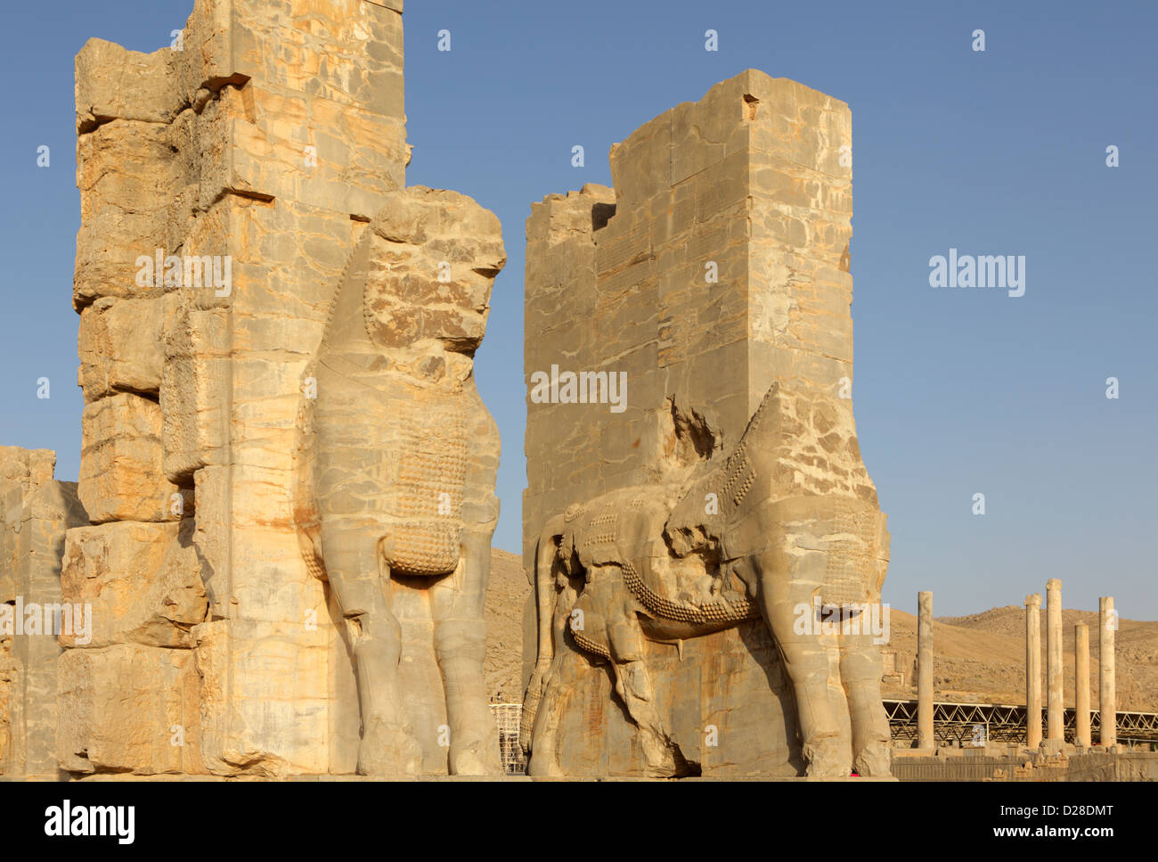 The Xerxes Gate, aka Gate of All Nations, Persepolis, Iran Stock Photo