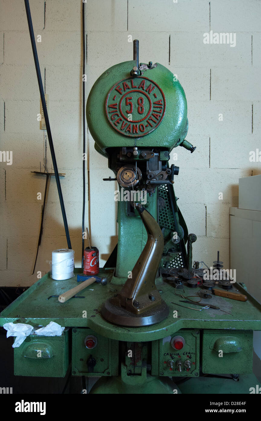 Sewing machine for stitching shoe uppers to their soles Stock Photo Alamy