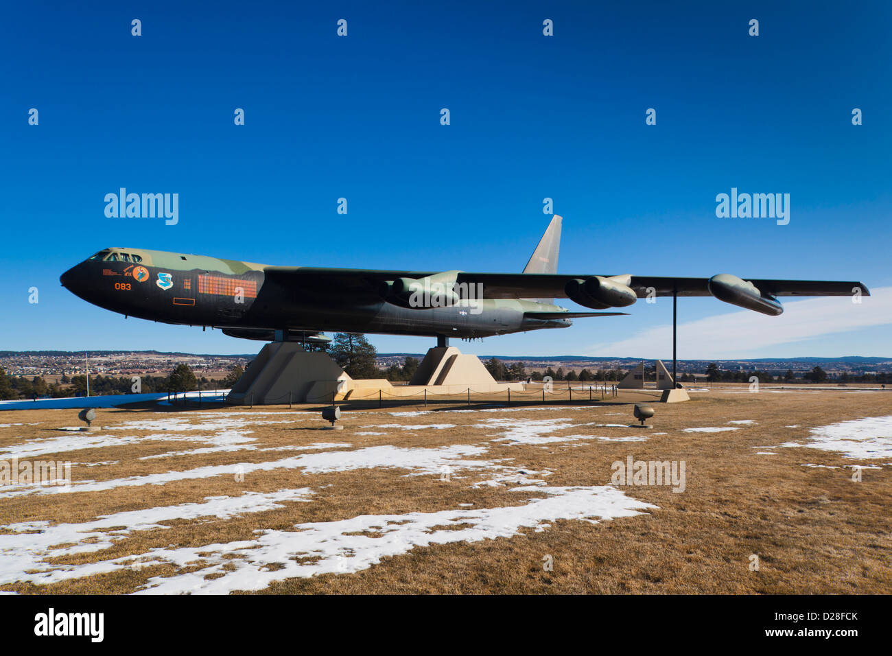 USA, Colorado, Colorado Springs, United States Air Force Academy, Vietnam War B-52 bomber display Stock Photo