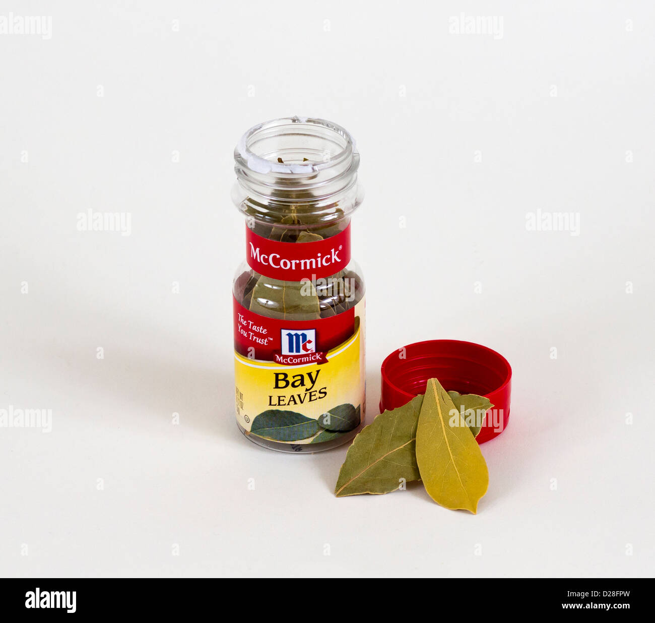 A jar bottle of Bay leaves Stock Photo Alamy