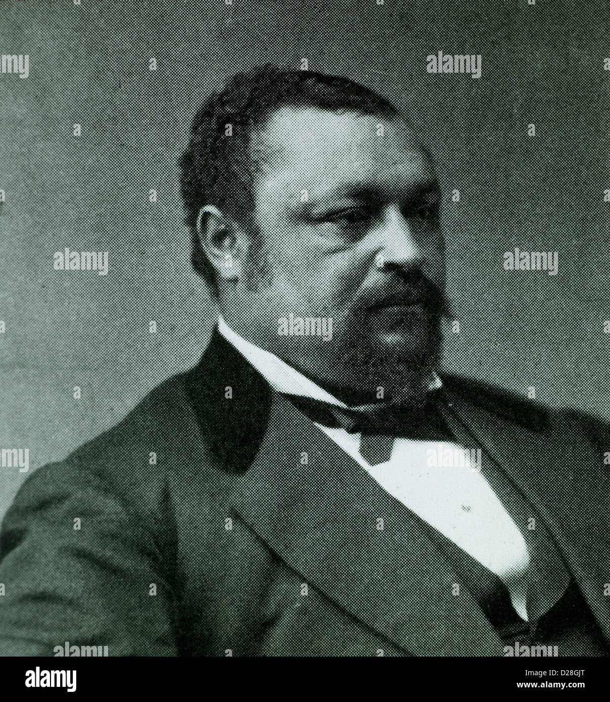 Blanche K. Bruce (1841-1898), Black U.S. Senator from Mississippi During Reconstruction, Portrait Stock Photo