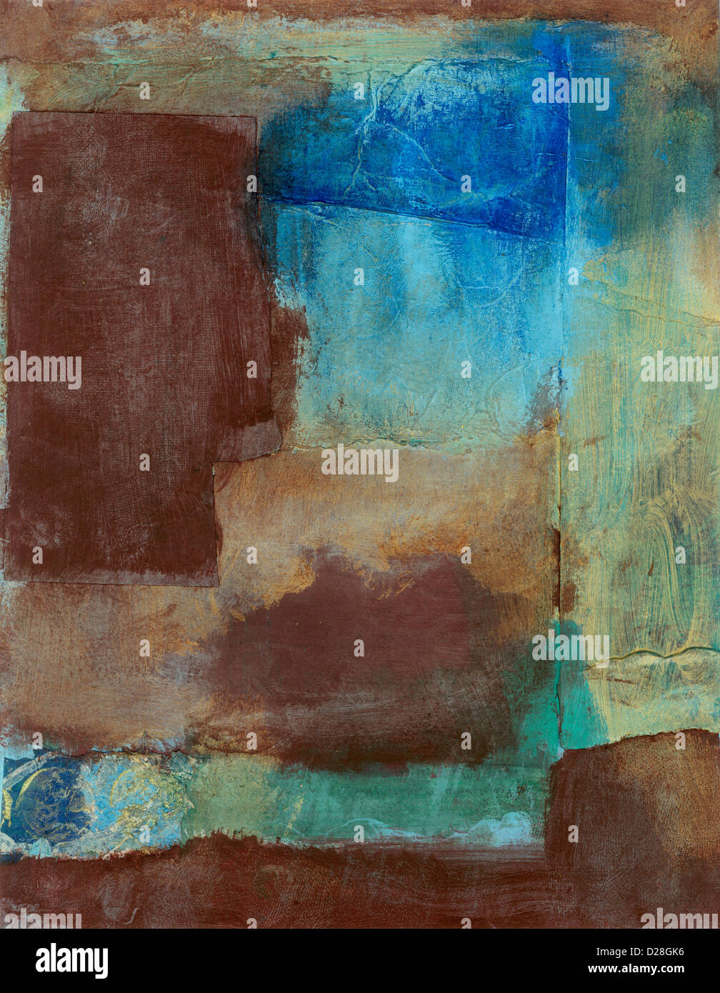 Abstract Painting With Earth Tones Stock Photo - Alamy