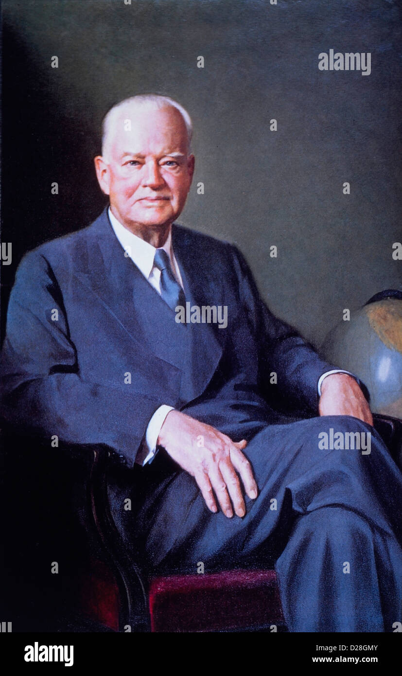 Herbert Hoover (1874-1964), 31st President of the United States of America, Official White House Portrait, 1929 Stock Photo