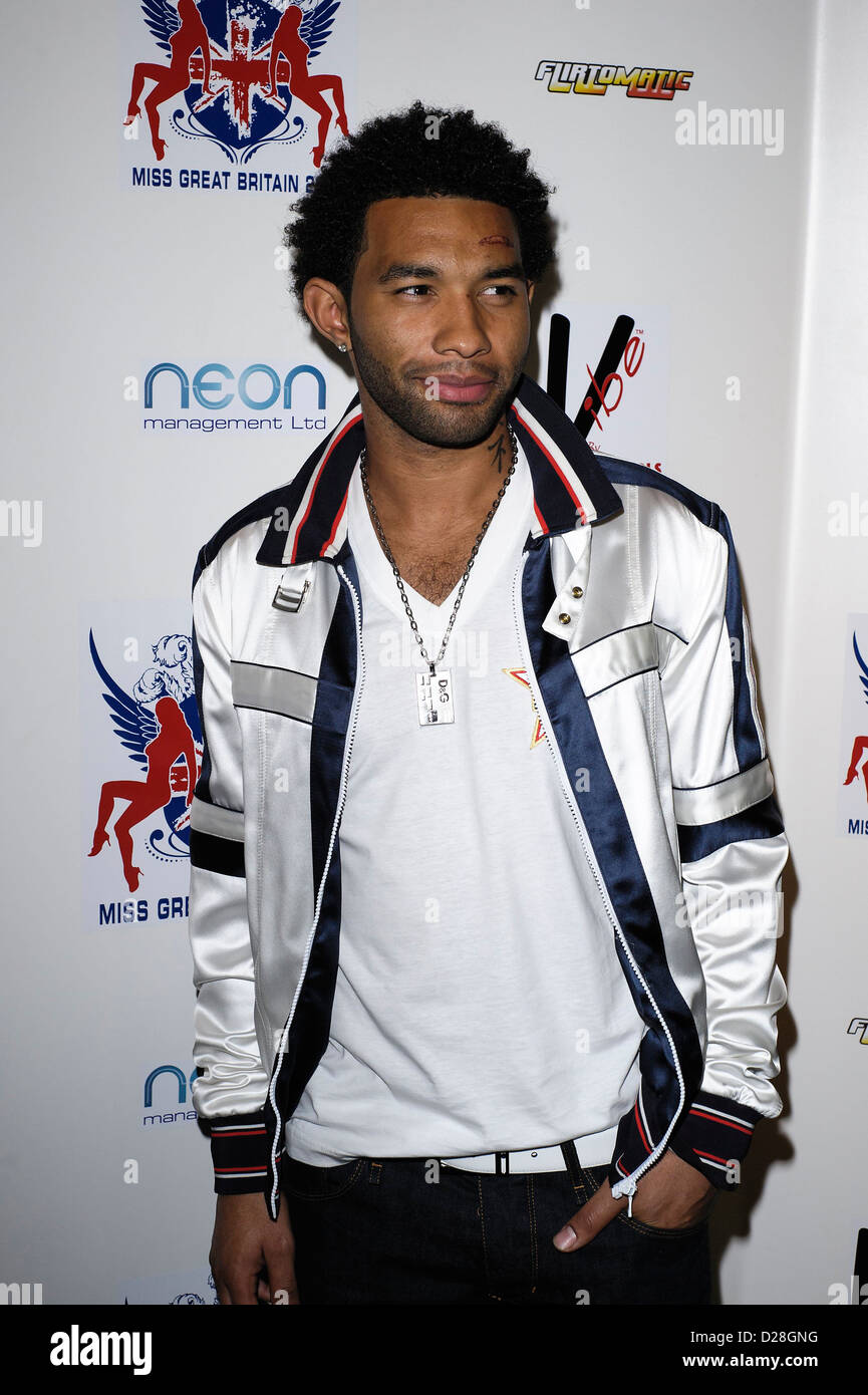 Jermaine Pennant arrives at the 2009 Miss Great Britain at  Cafe de Paris Stock Photo