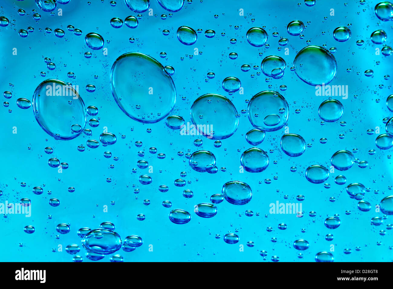 Macro image of the bubbles in the glass Stock Photo