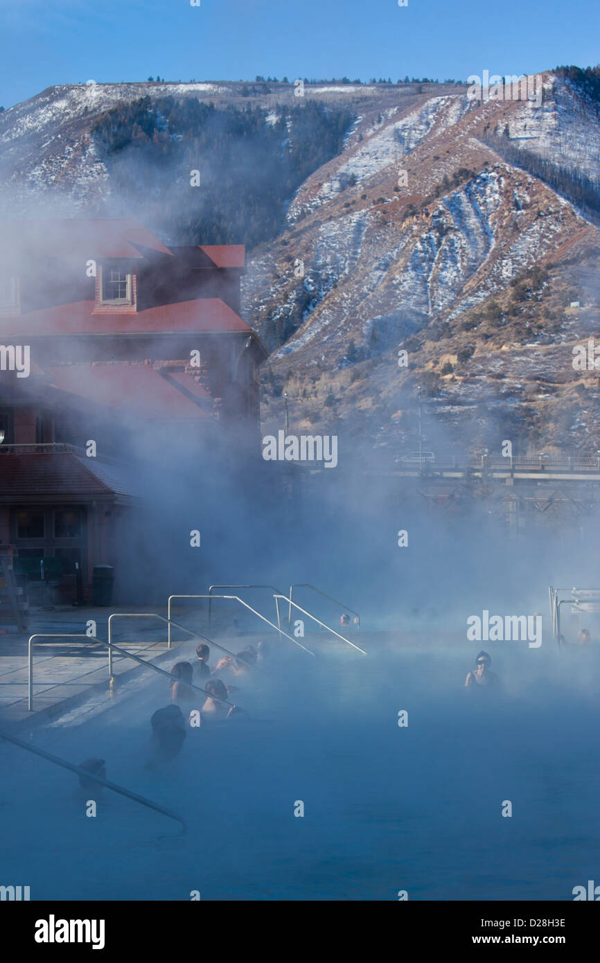 USA, Colorado, Glenwood Springs, Glenwood Hot Springs, winter Stock