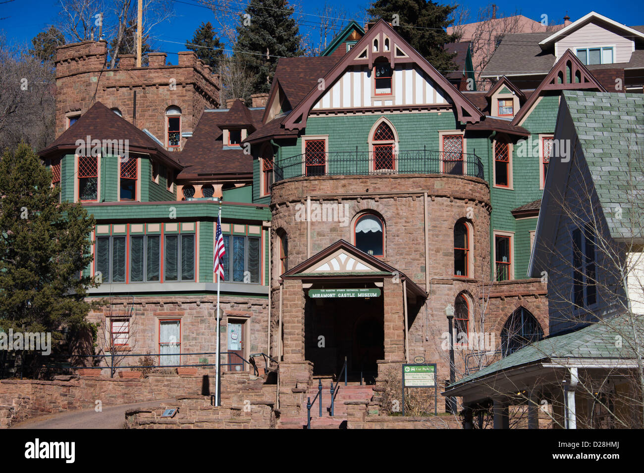 USA, Colorado, Manitou Springs, Miramont Castle Stock Photo