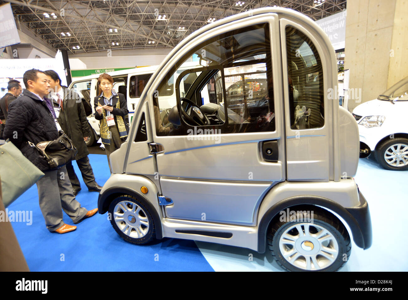 January 16, 2013, Tokyo, Japan A Taiwanese mini electric vehicle is