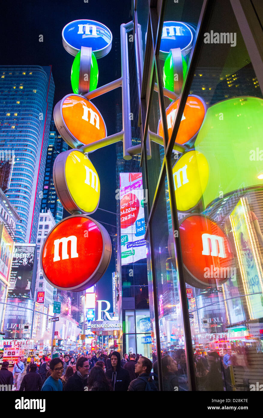 The M&M world store in Times square New York Stock Photo