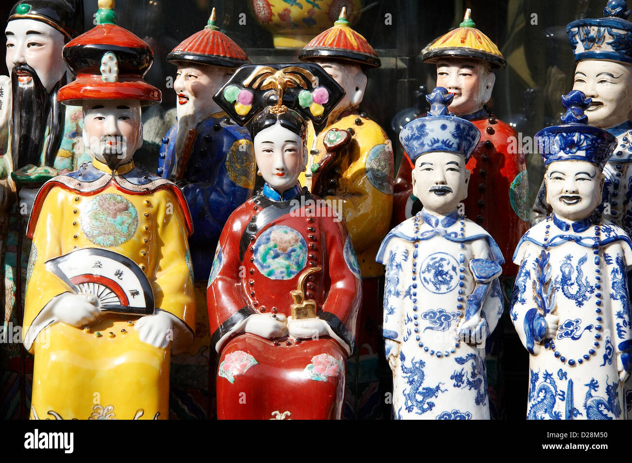 A shot  of chinese ancient  porcelain figurine Stock Photo