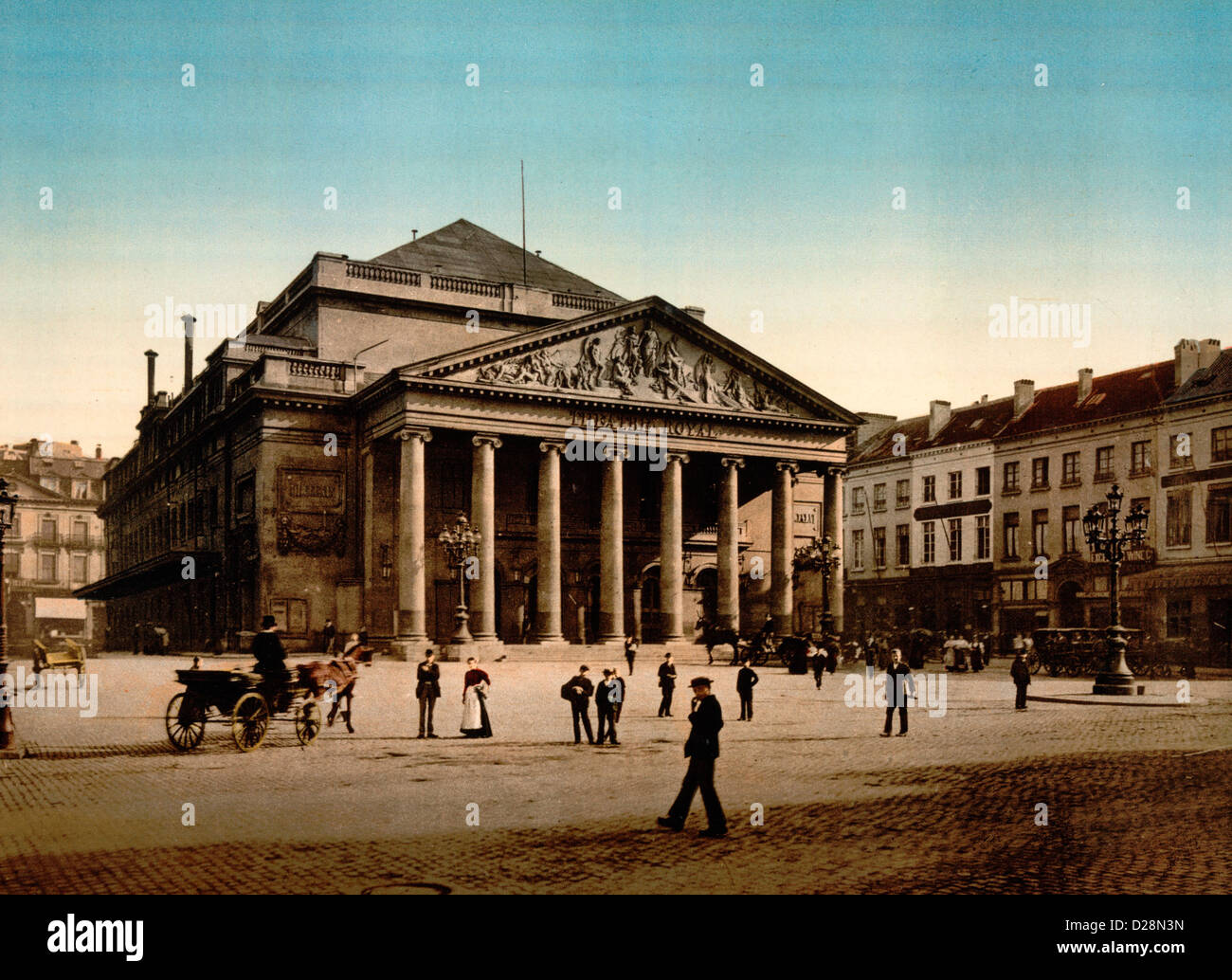 Royal Theatre, Brussels, Belgium, circa 1900 Stock Photo