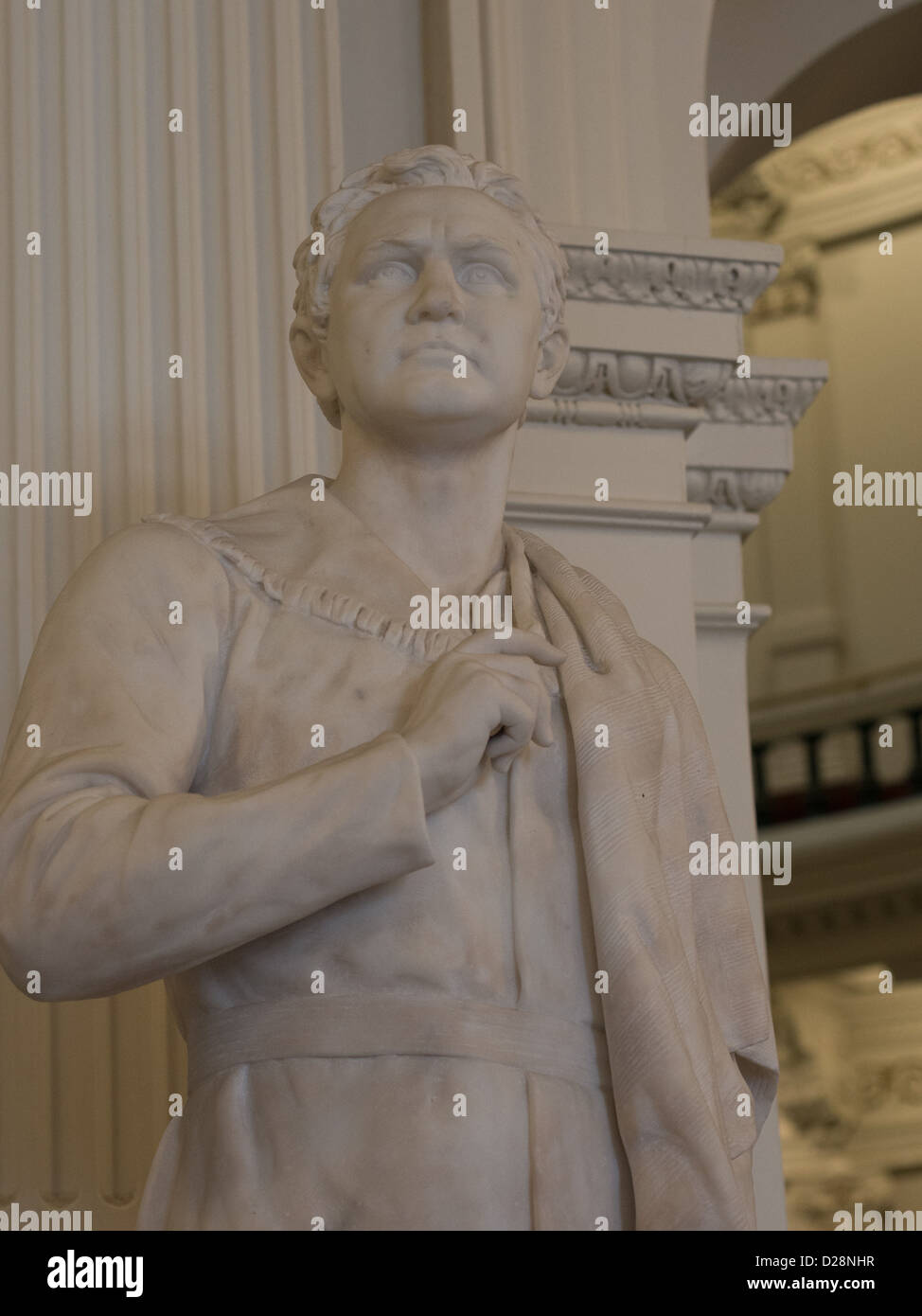 Sam Houston statue by Elizabet Ney in the Texas State Capitol in Austin, Texas Stock Photo