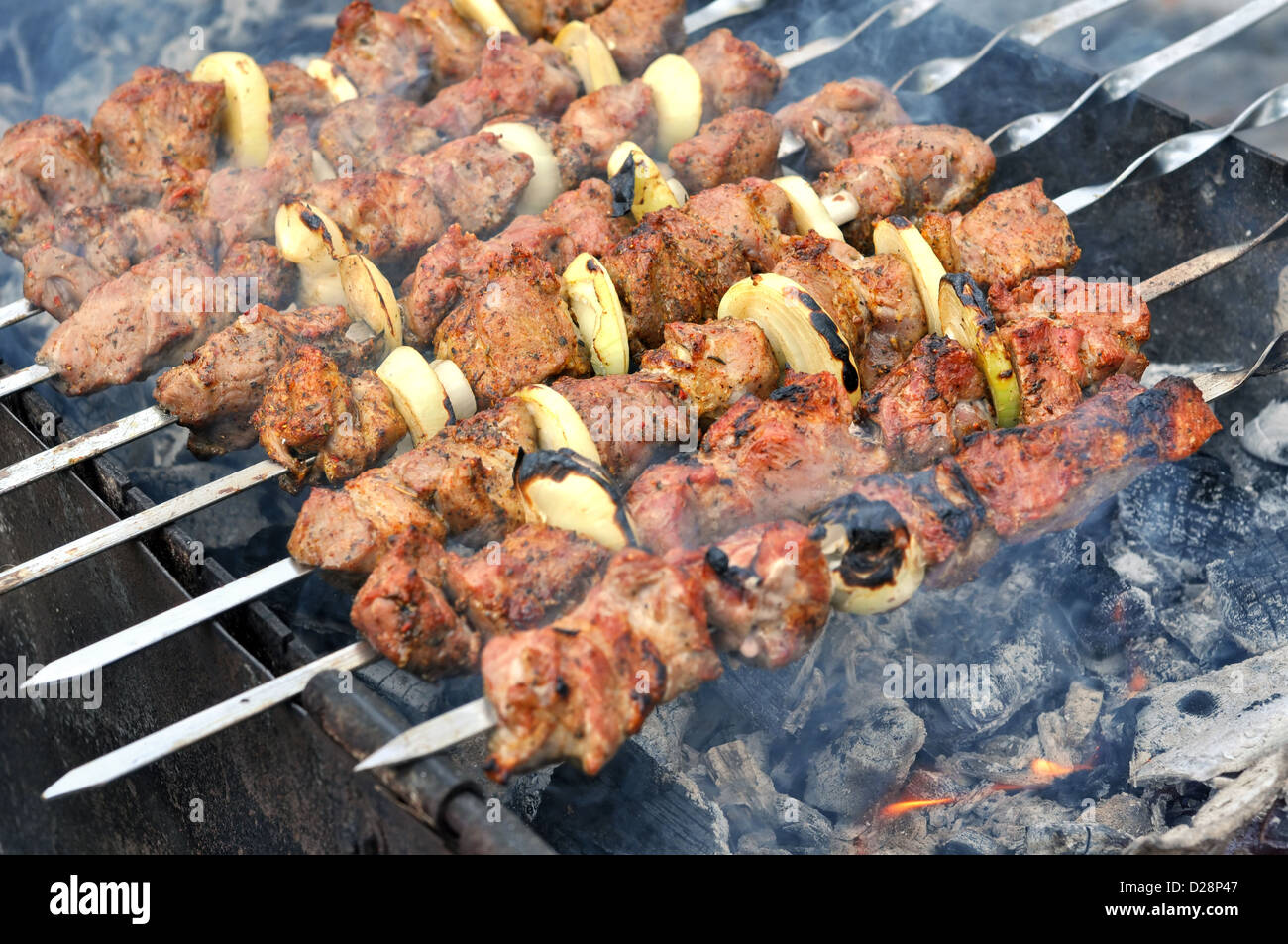 Lamb kebab bbq hires stock photography and images Alamy