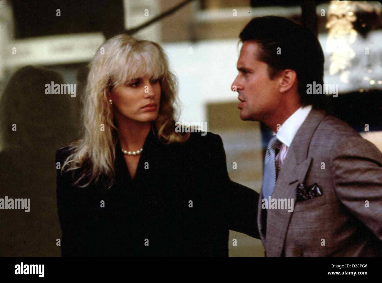 Wall Street  Wall Street  Daryl Hannah, Michael Douglas Innenarchitektin Darien Taylor (Daryl Hannah) hat ein Verhaeltnis mit Stock Photo