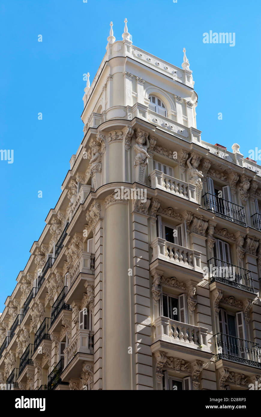 Traditional building in Madrid,Spain Stock Photo