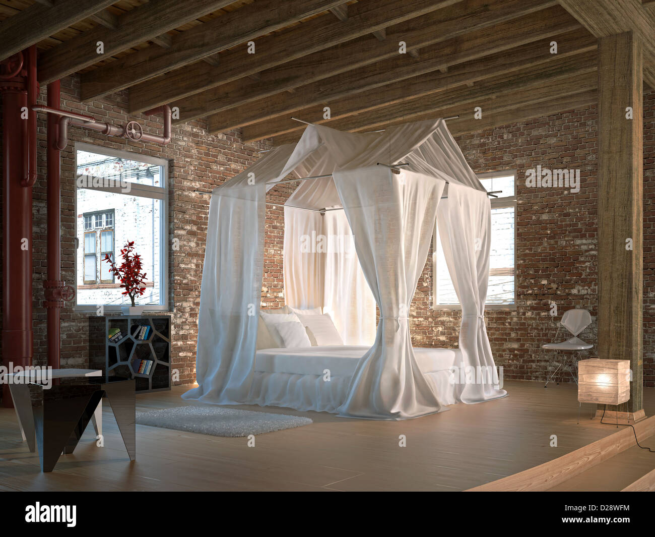 Four poster bed with curtains hi-res stock photography and images - Alamy