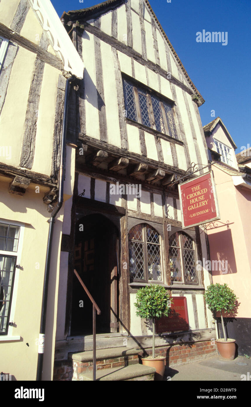 England. Lavenham. Crooked House Gallery Stock Photo Alamy