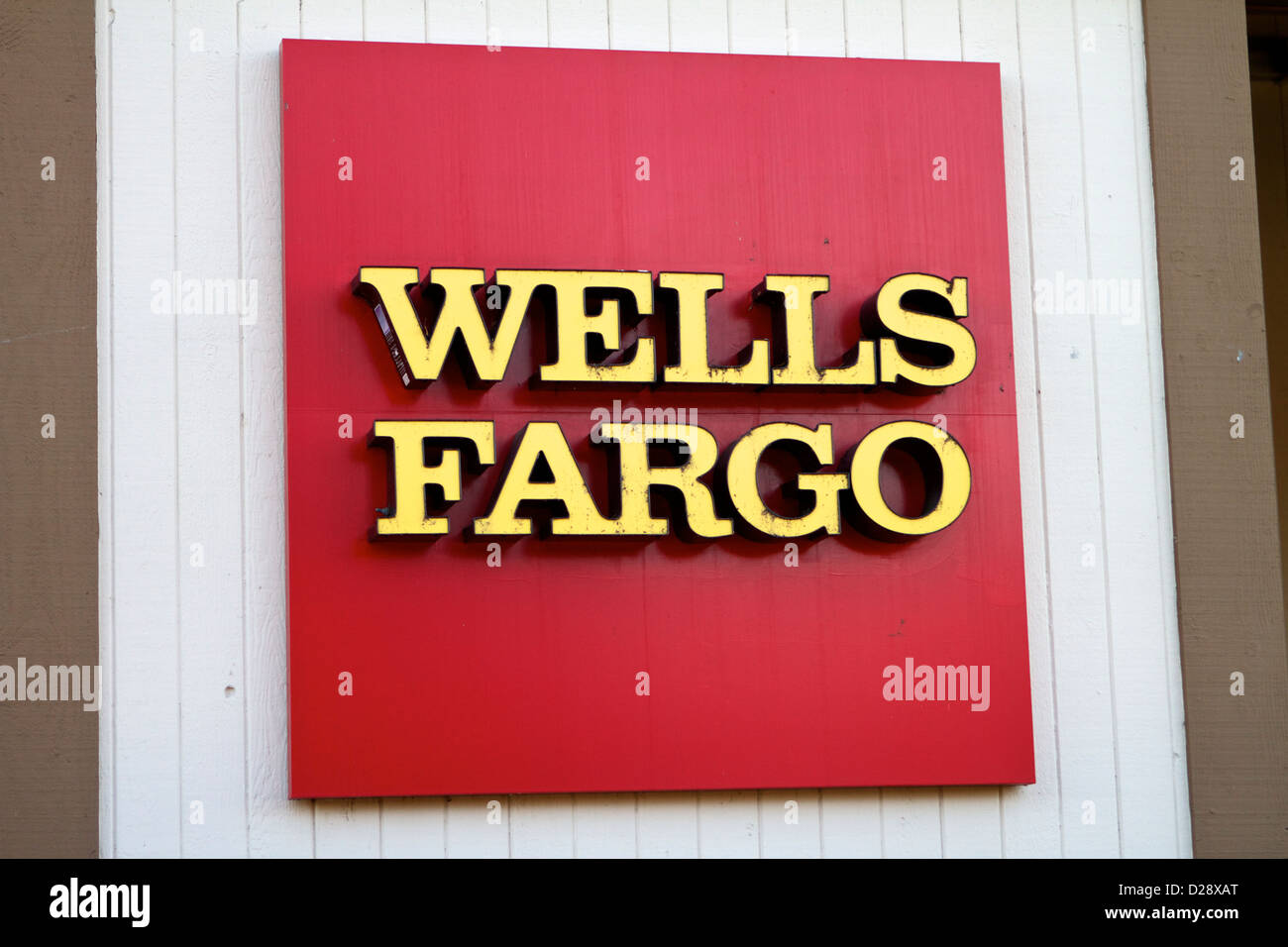 Wells Fargo Bank sign Stock Photo