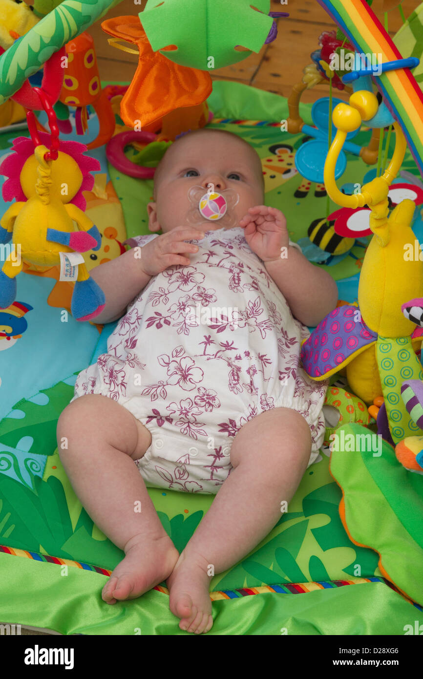 Baby in baby gym Stock Photo Alamy