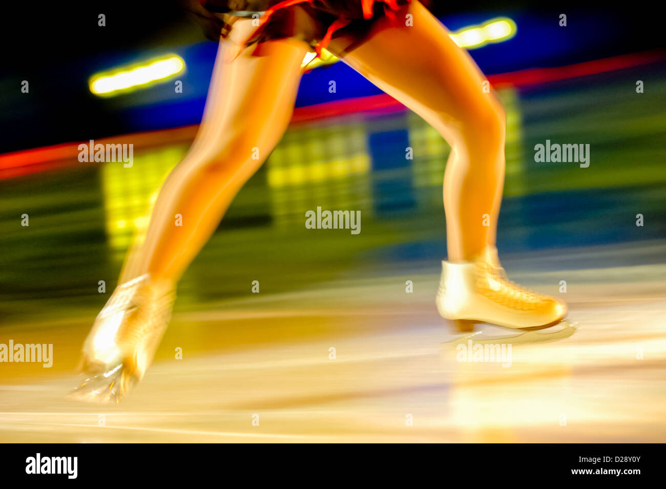 Blurred figure skating art Stock Photo Alamy