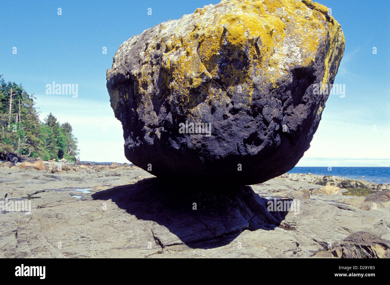 Canada. British Columbia. Queen Charlotte Islands. Balance Rock Stock ...