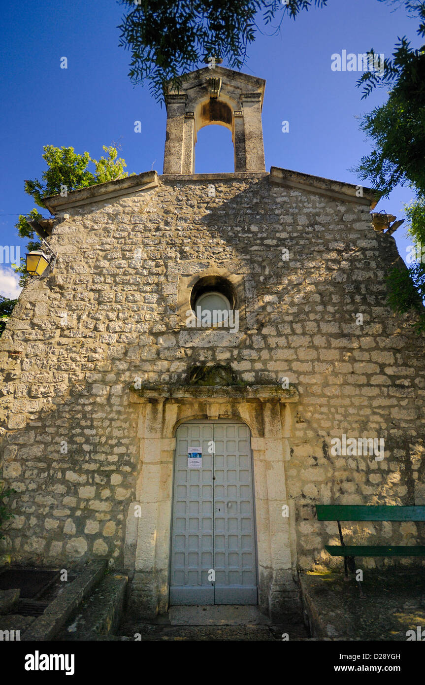 Catholic Church of Provence Village Stock Photo