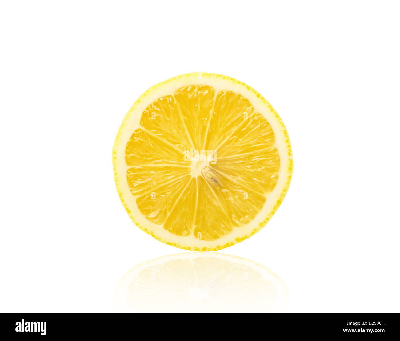 Slice of fresh lemon isolated on white background Stock Photo - Alamy