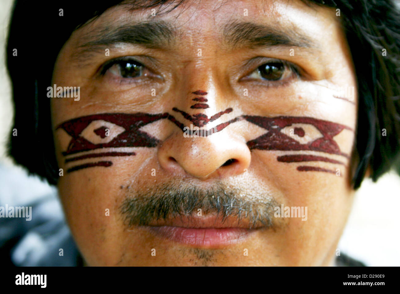 Ecuador, Indigenous Achuar Man, Stock Photo