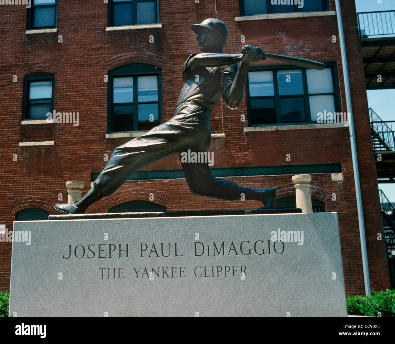 Bronze statue of Joe Di Maggio, USA Stock Photo