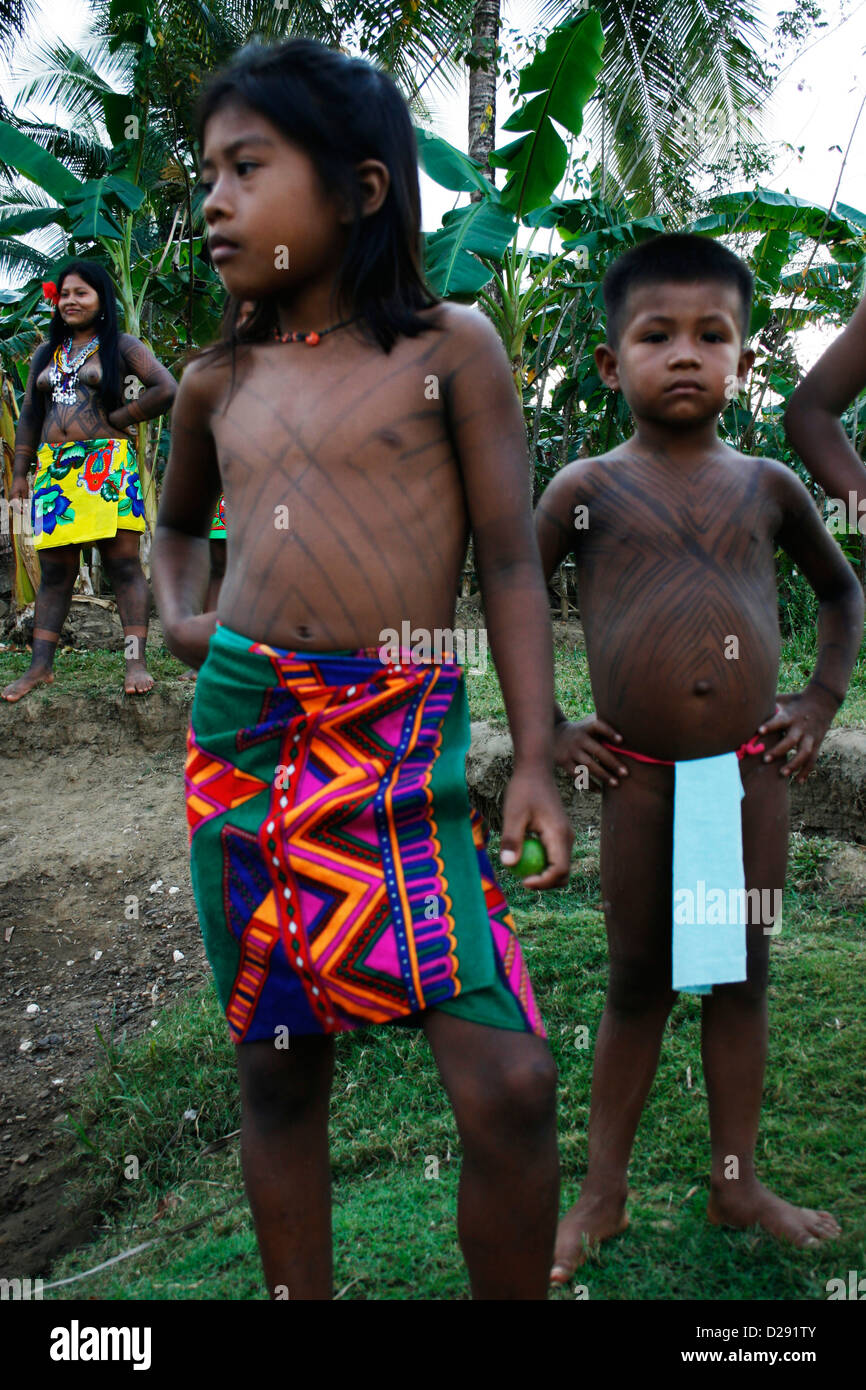 Panama, Embira Indigenous In The Darien Stock Photo
