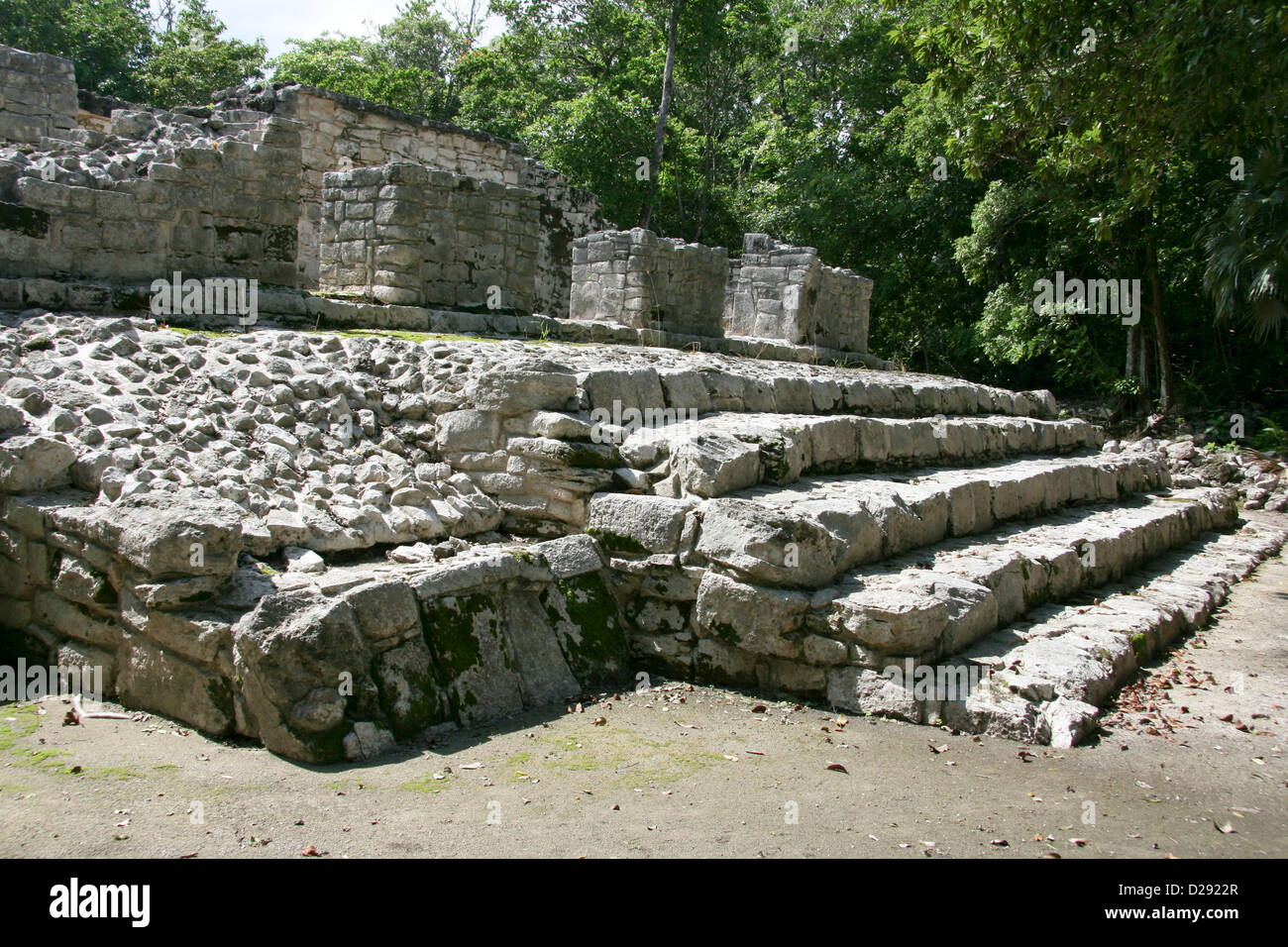 Xel-Ha Archeological Site In Quintana Roo. Mexico Stock Photo