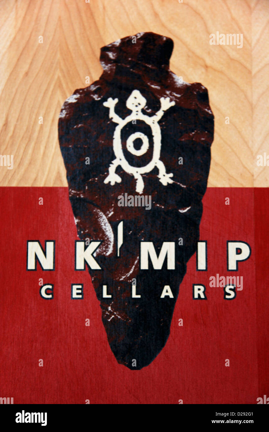 Logo For Nk'Mip Cellars, B.C., Canada Stock Photo
