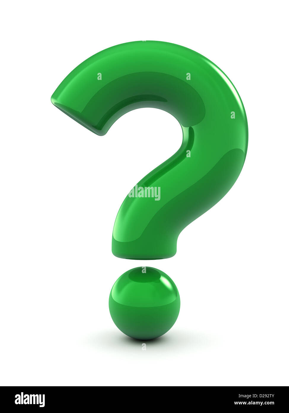 Green question mark , isolated on white Stock Photo Alamy