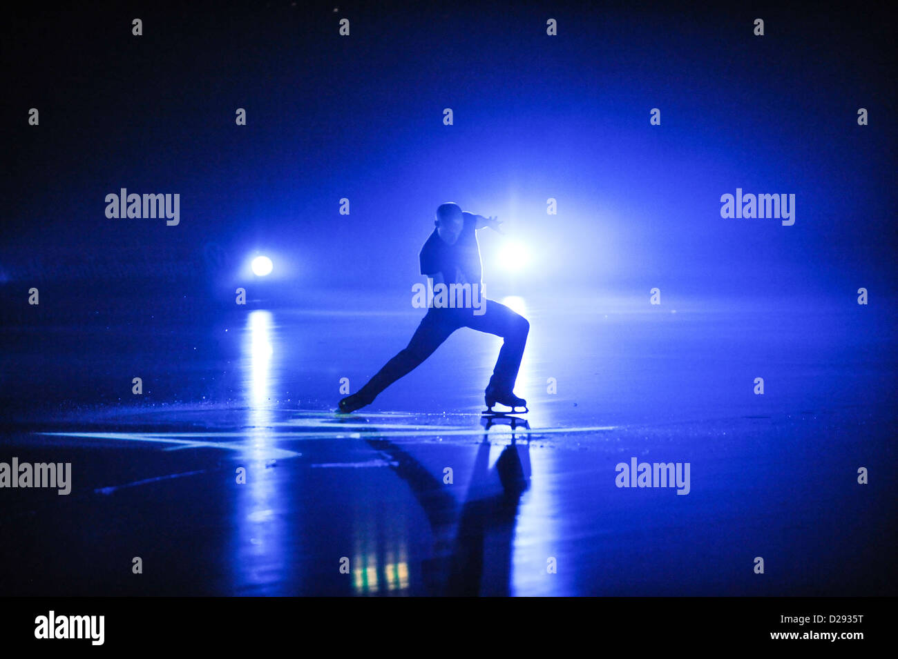 Magical figure skating Stock Photo