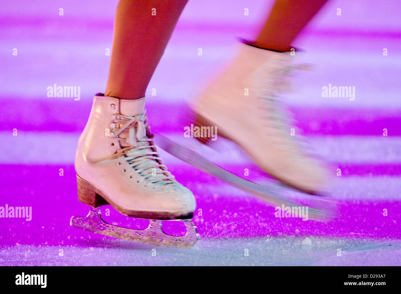 White ice skates Stock Photo Alamy