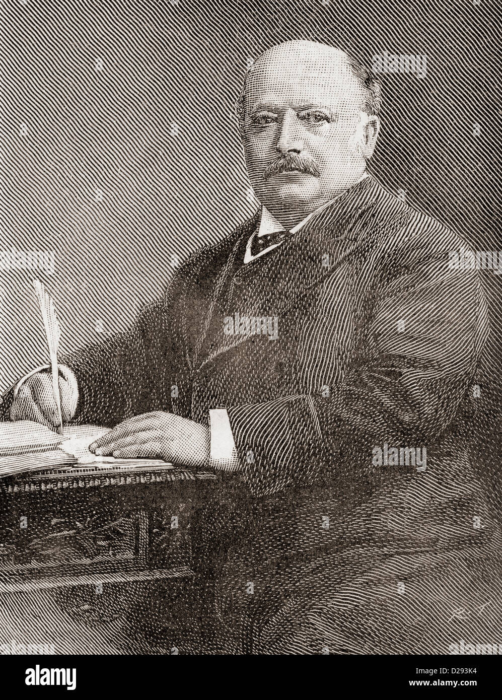 Edward Levy-Lawson, 1st Baron Burnham, 1833 – 1916, aka Sir Edward Levy-Lawson, 1st Baronet.  British newspaper proprietor. Stock Photo