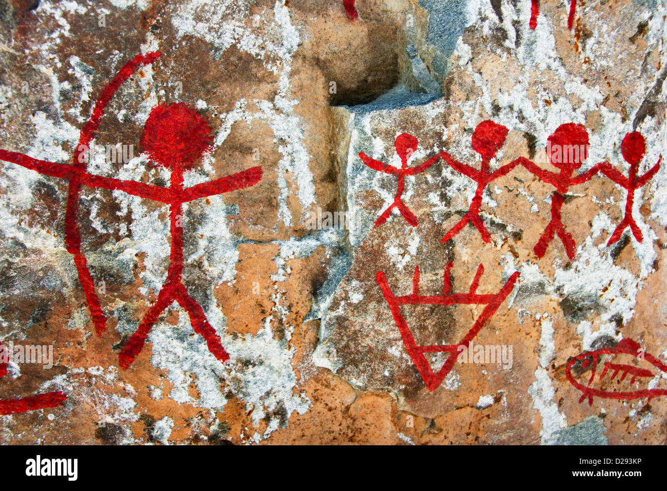 Squamish Lil'Wat Cultural Centre In Whistler, Reproduction Of Pictographs, B.C., Canada Stock Photo