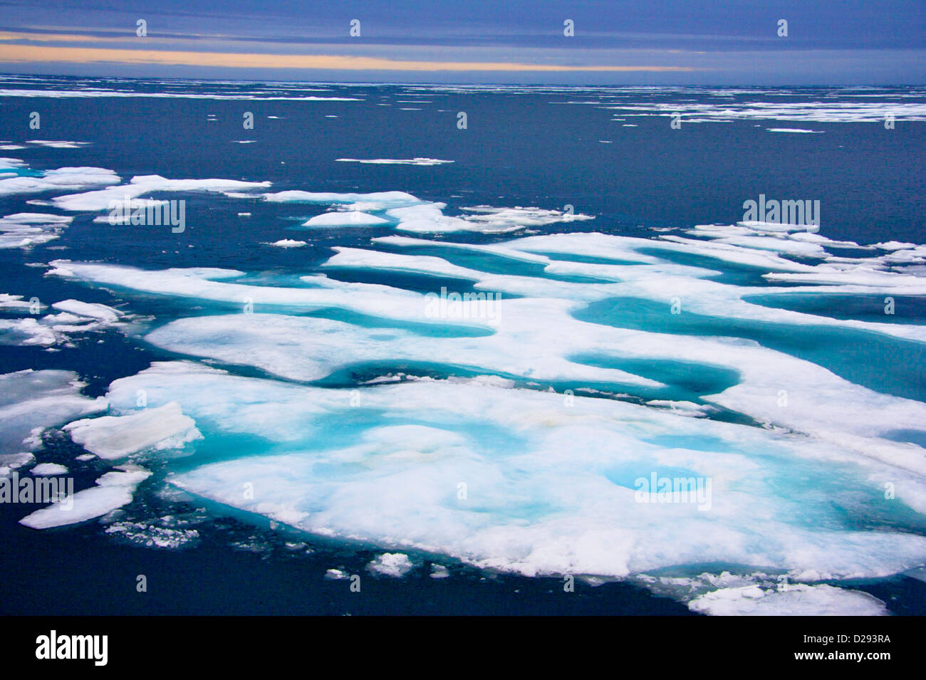 Sea Ice, Northwest Passage, Nunavut, Arctic Canada Stock Photo