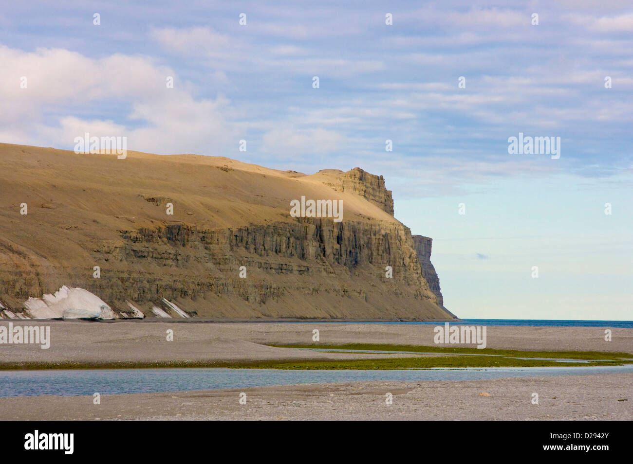 Limestone Cliffs, Beechy Island, Nunavut, Arctic Canada Stock Photo