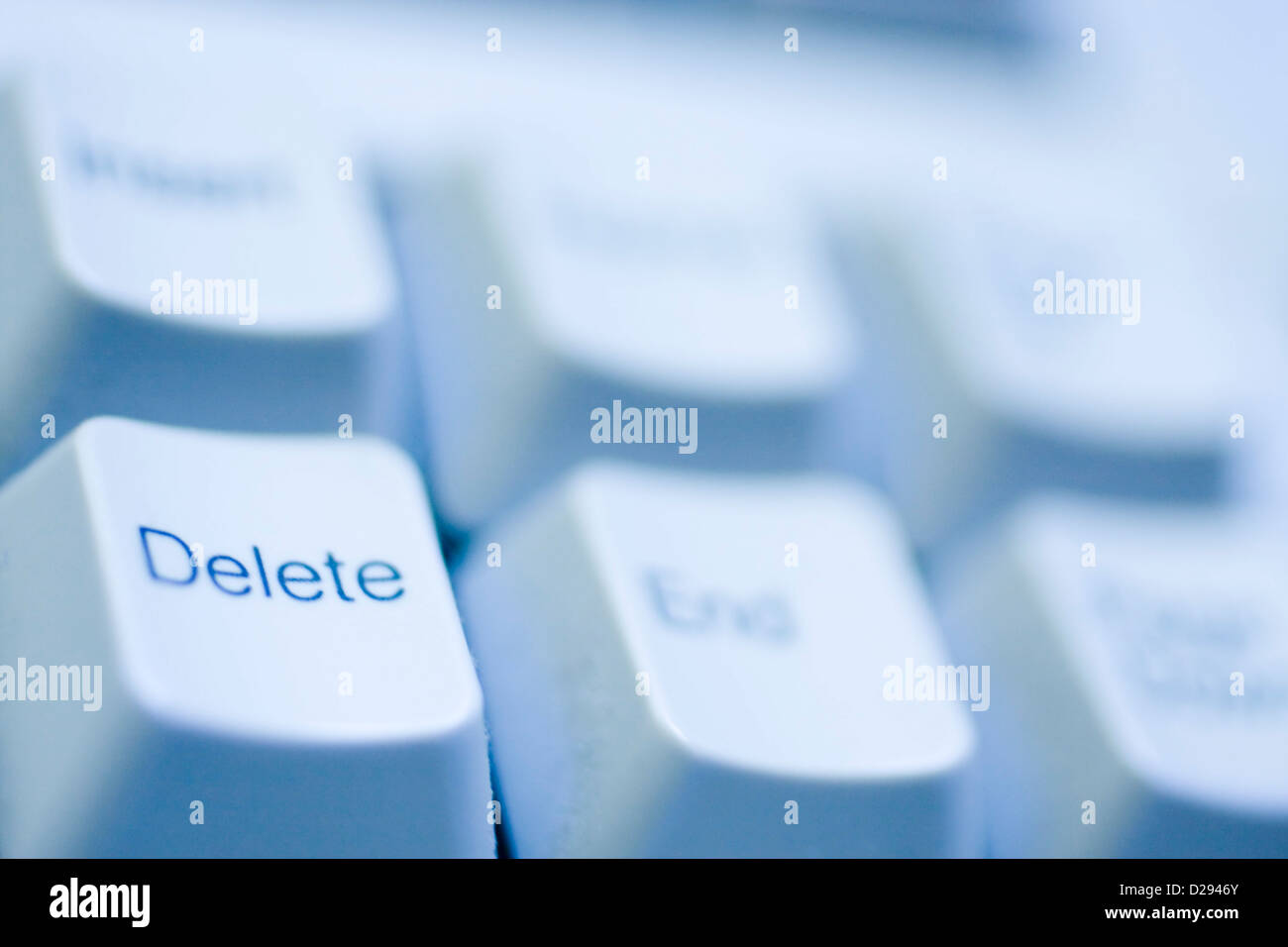 computers keyboard in blue color Stock Photo