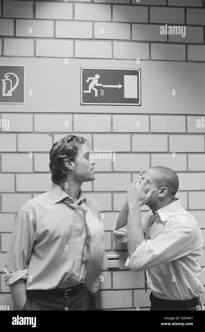 black and white business frustration stress businessman stressed License free except ads and outdoor billboards Stock Photo