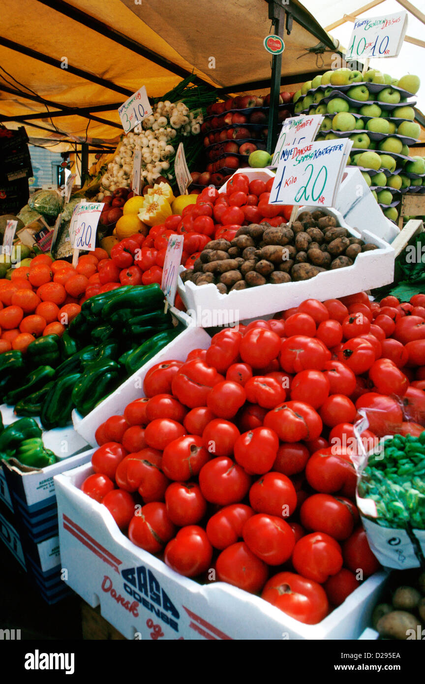 Outdoor Produce Market, Copenhagen, Denmark Stock Photo Alamy